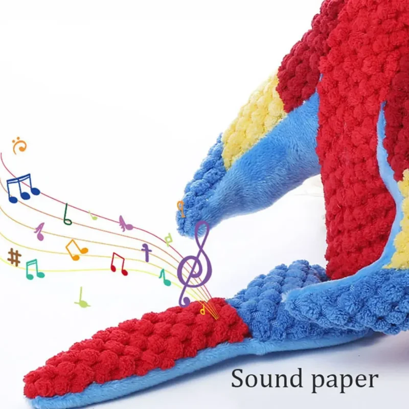 Juguete loro peluche con sonido resistente a mordidas para perros - imagen 5