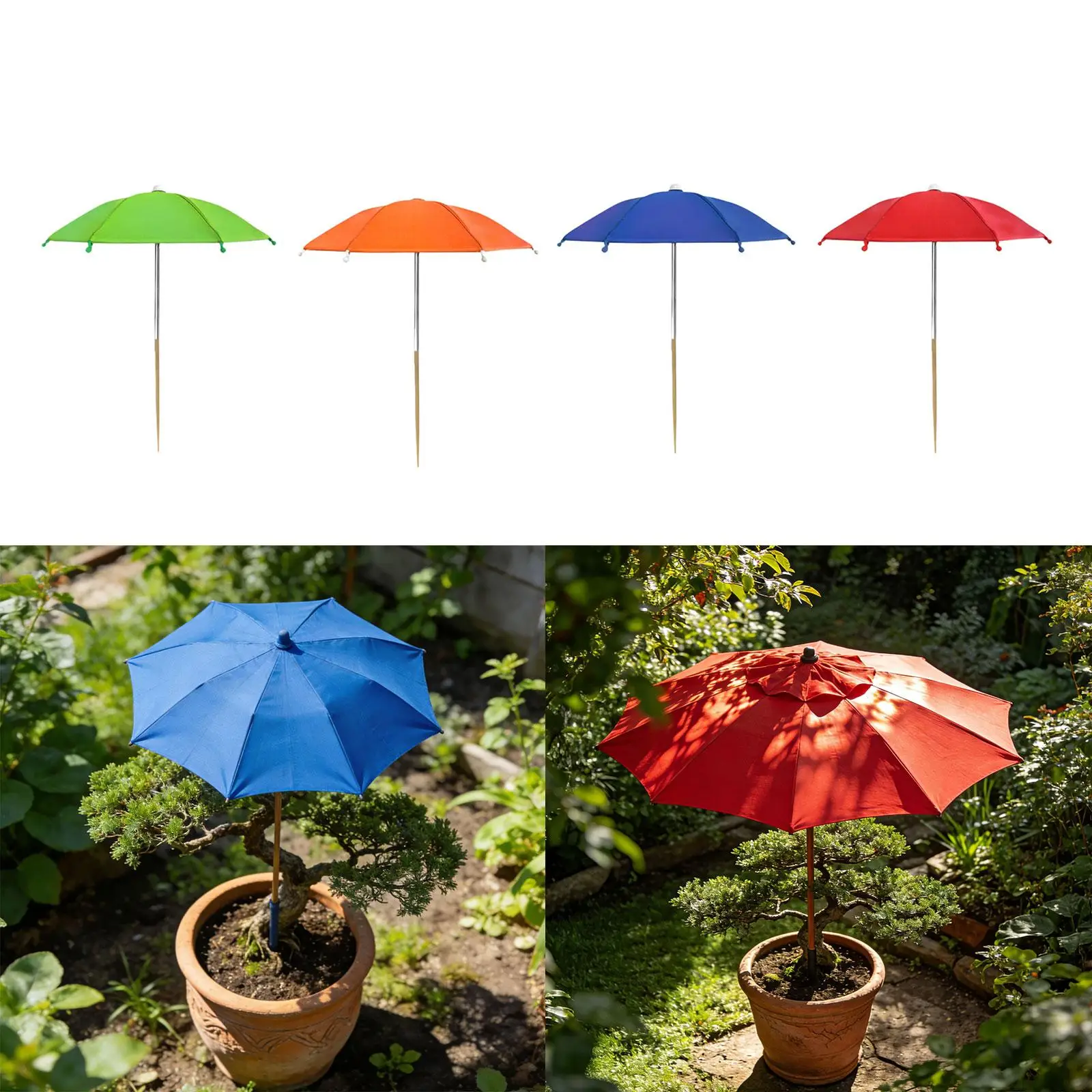Sombrilla para plantas con estaca de bambú - duradera y resistente - imagen 5
