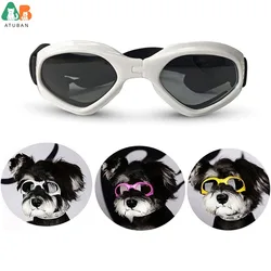 ATUBAN Gafas de sol para perros pequeños al aire libre impermeables a prueba de viento protección UV gafas de sol para mascotas gafas para perros cachorros y gatos (blanco