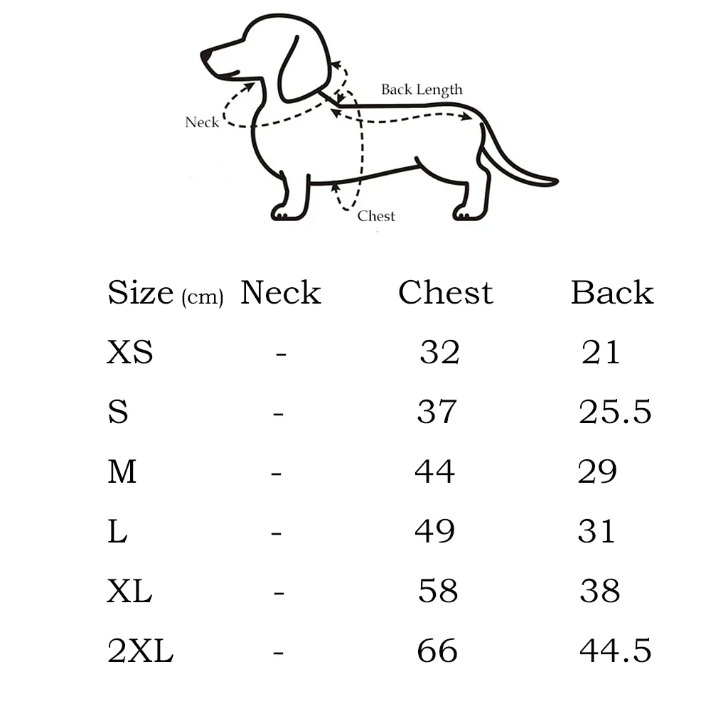 Chaqueta a rayas para perro dachshund vista frontal
