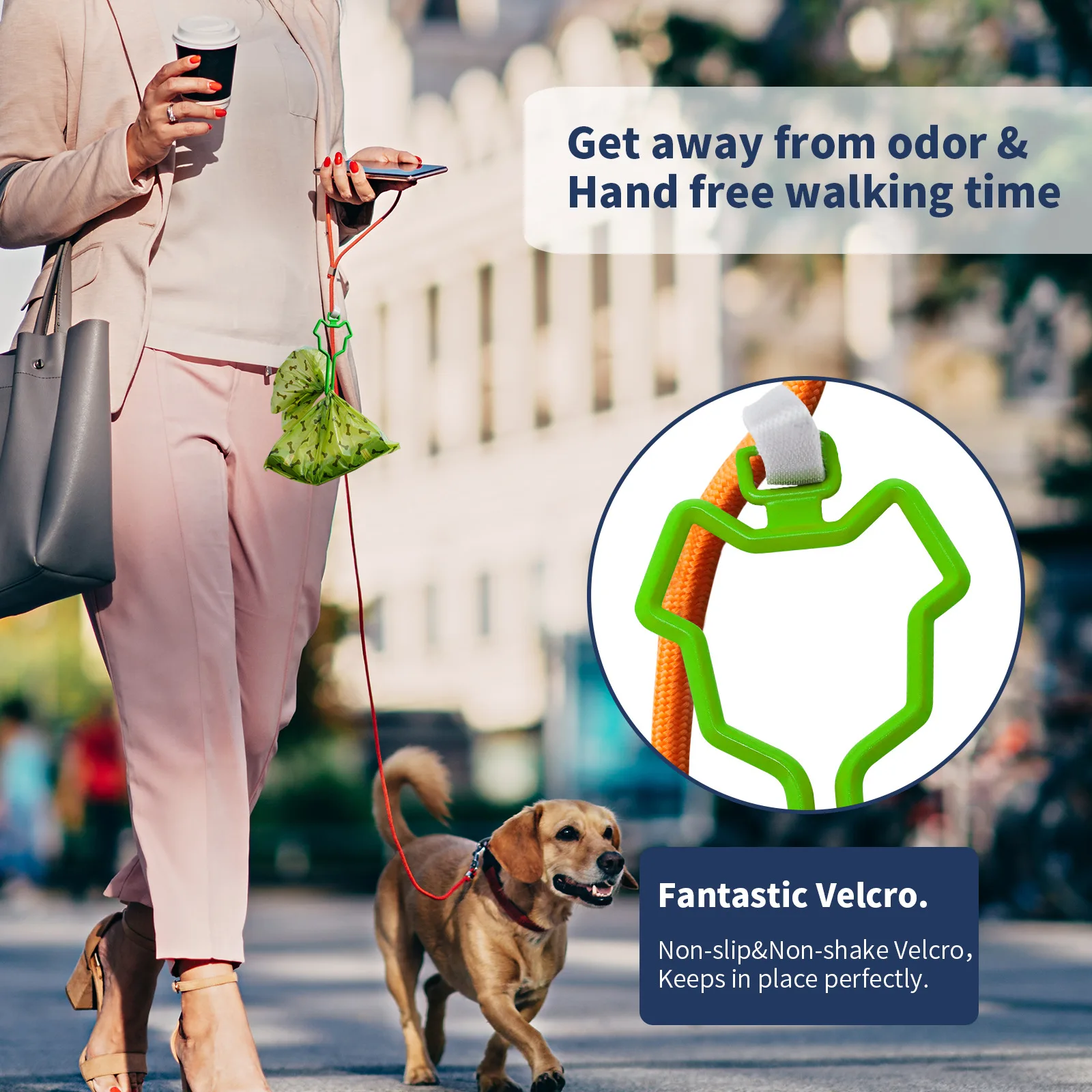 Porta bolsas para perros – Dispensador extensible con clip - imagen 2
