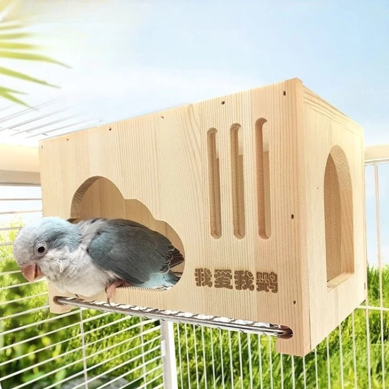 Nidos para pájaros colgantes, casa de madera transpirable para incubar pájaros, suministros para mascotas, golondrina, pinzón, ardilla, pájaros pequeños, caja de nidos para animales - imagen 5