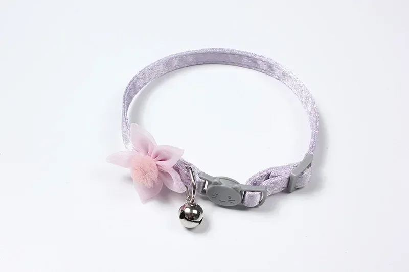 Collar ajustable con flores coloridas para mascotas, Collar para perros y gatos con campana, Collar para cachorros y gatitos, accesorios para gatos, suministros para mascotas - imagen 3