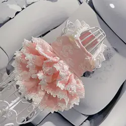Vestido para perros pequeños con falda abombada y perlas