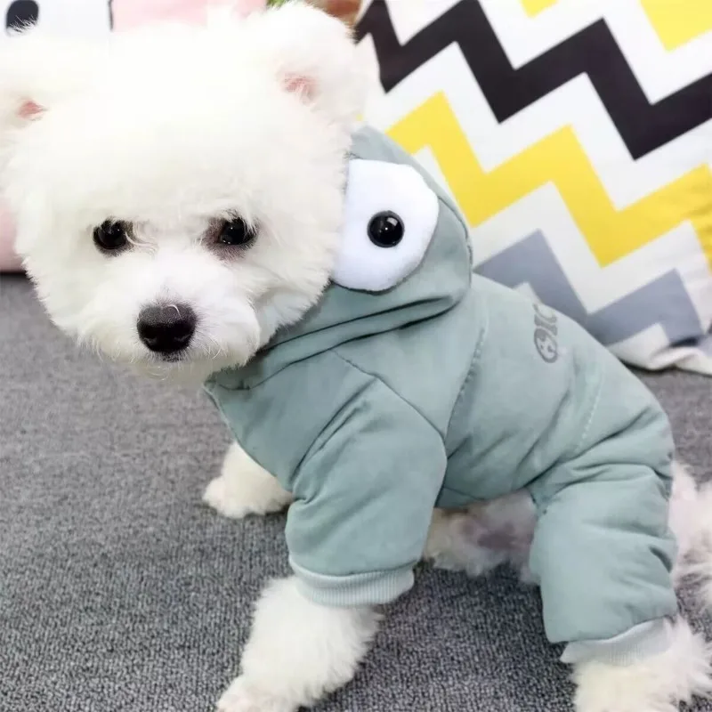 Chaqueta cálida de invierno para perros, ropa reflectante de cuatro patas, impermeable para exteriores, arnés de tracción a prueba de viento, mono, abrigo de Bulldog Francés - imagen 4