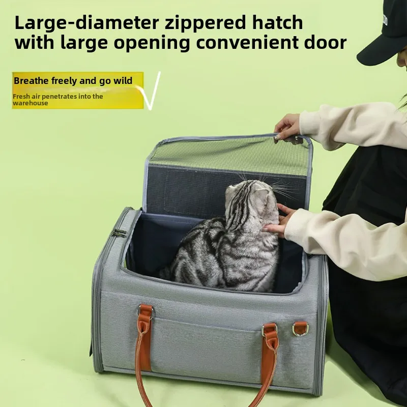 Mochila portátil para transportar mascotas con ruedas, carrito para gatos, suministros portátiles para salir, equipaje plegable, bolsa para mascotas, suministros de productos - imagen 5