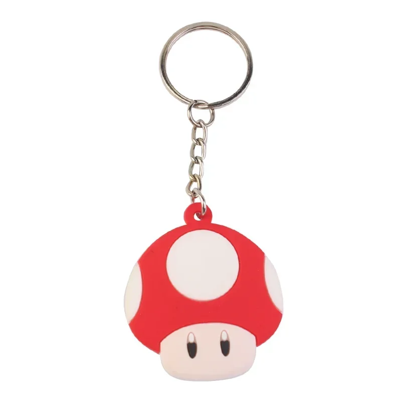 10 Uds Super Marios Bros llavero Anime mochila colgante Luigi juego de dibujos animados lindo llavero de coche DIY juguete bolsa decoración encantos regalos - imagen 2
