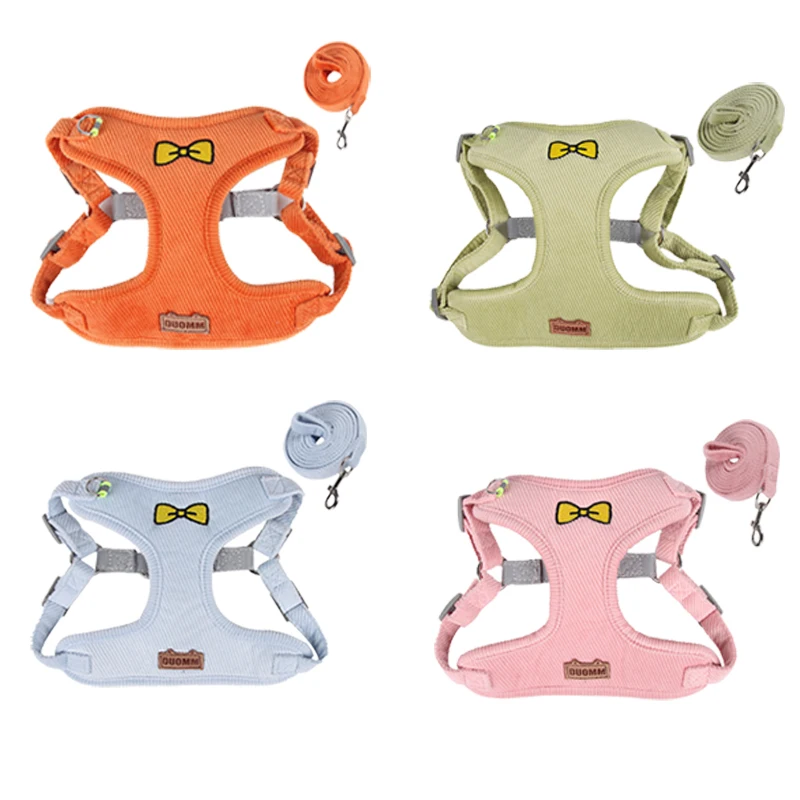 Juego de arnés y correa supersuave para perros pequeños, arnés ajustable para mascotas, Chihuahua, Yorkshire, Pug, arnes, pequeño - imagen 4