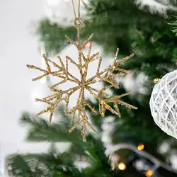 Adornos colgantes copos de nieve navideños para gatos y perros