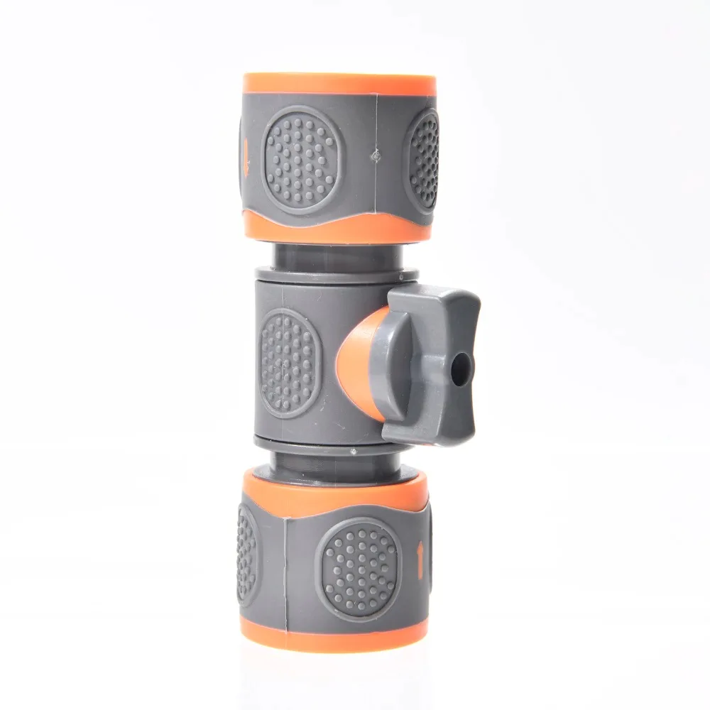 Divisor de válvula recta recubierto de plástico con interruptor, adaptador de pezón de conexión rápida de 1/2 "3/4" para conector de acoplamiento de manguera suave, 1 ud. - imagen 4