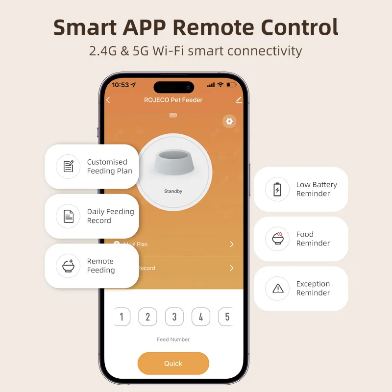 Comedero automático para gatos y perros con cámara HD 1080p - WIFI - imagen 4