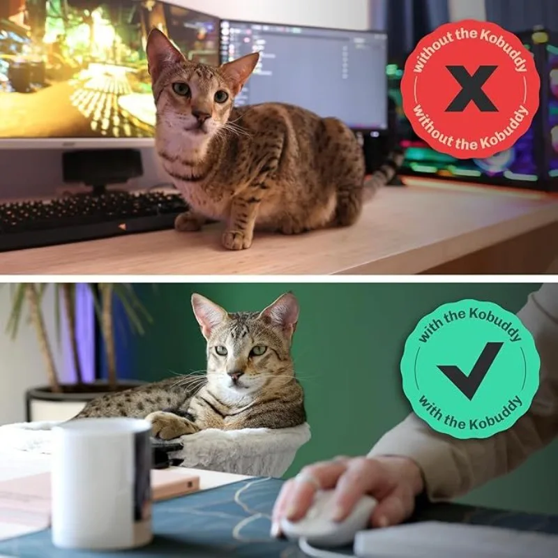 Cat Bed Stand Pet Supplies Suction Cups Comfortable Soft Round Cat Hammocks Can Disassembled Washed Office Pet Work Deskcat Bed - imagen 5