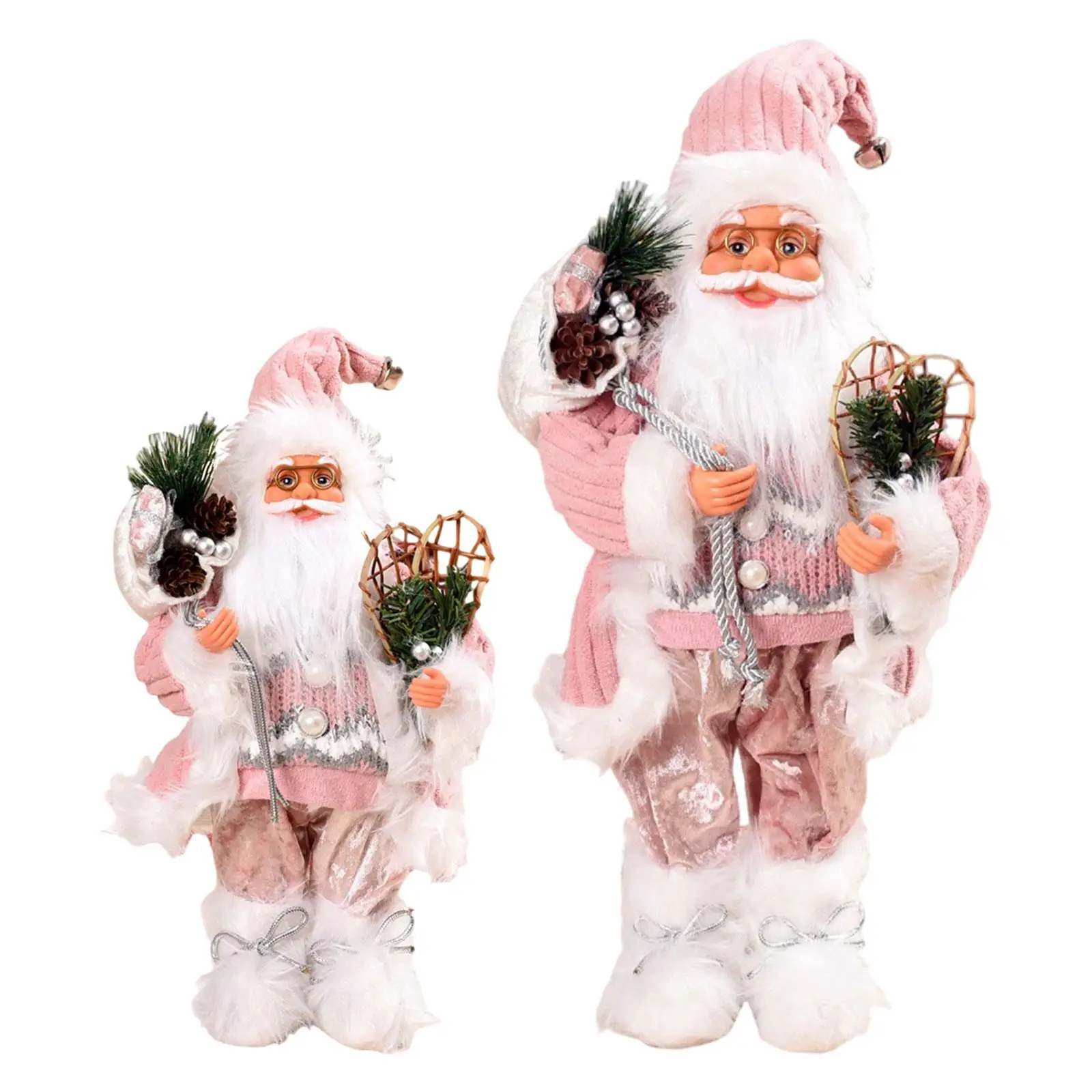 Muñeco de Papá Noel, estatuilla navideña tradicional coleccionable creativa, decoración navideña, adorno de mesa para el hogar y el dormitorio - imagen 2