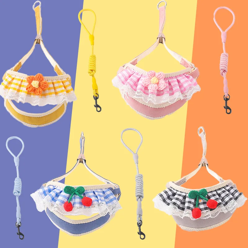 Arnés y Bandana 2 en 1 para perros pequeños, conjunto de correa para perros y gatos, Chihuahua, Yorkshire y cachorros - imagen 3