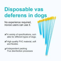 Catéter desechable inseminación artificial para perro – Pack 50 uds