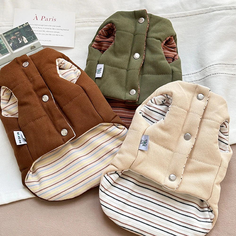 Chaqueta de invierno a rayas para perro dachshund - cálida y cómoda - imagen 3
