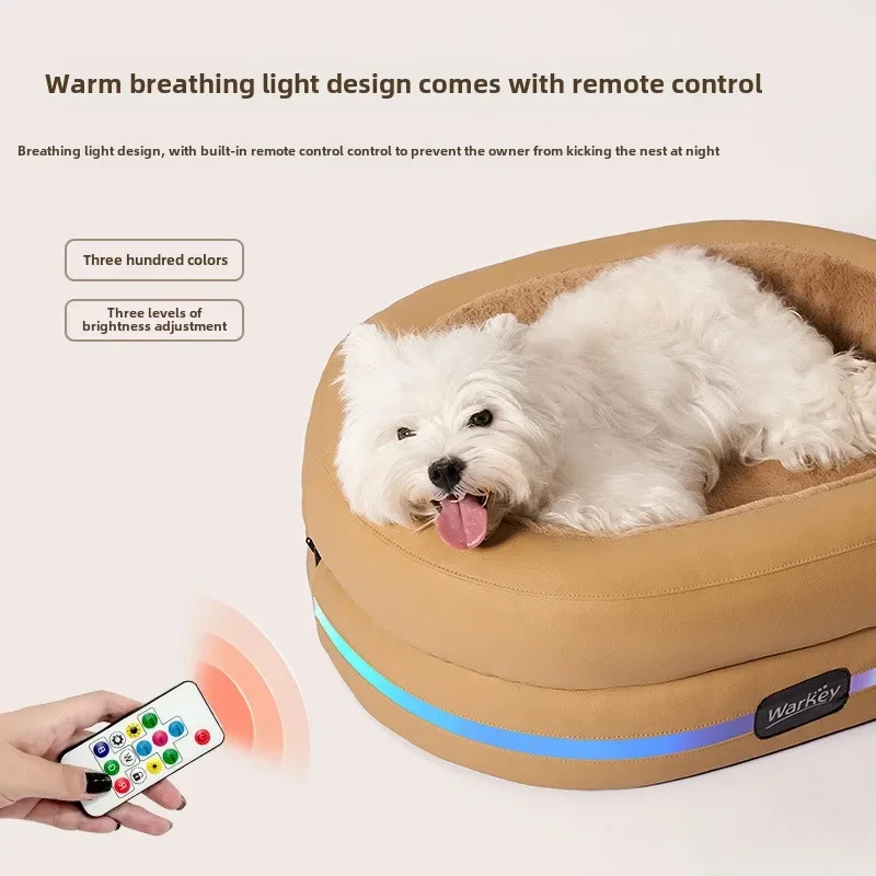 Nido térmico redondo de felpa para mascotas, Otoño Invierno, perros, gatos, durmiendo, suave, cálido, multifunción, productos cómodos para mascotas, suministros, estera de cama para perros - imagen 5