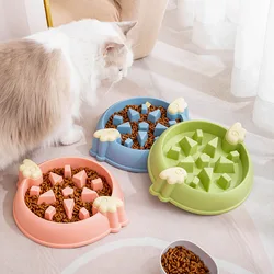Plato comedero lento antideslizante para perros y gatos pequeños