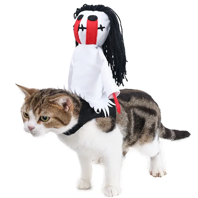 NONOR-accesorios divertidos de Halloween para mascotas, disfraces de miedo para perros grandes, disfraz de jinete, gran oferta - imagen 2