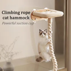 Cuerda de sisal con ventosa para pared - Rascador y hamaca para gatos