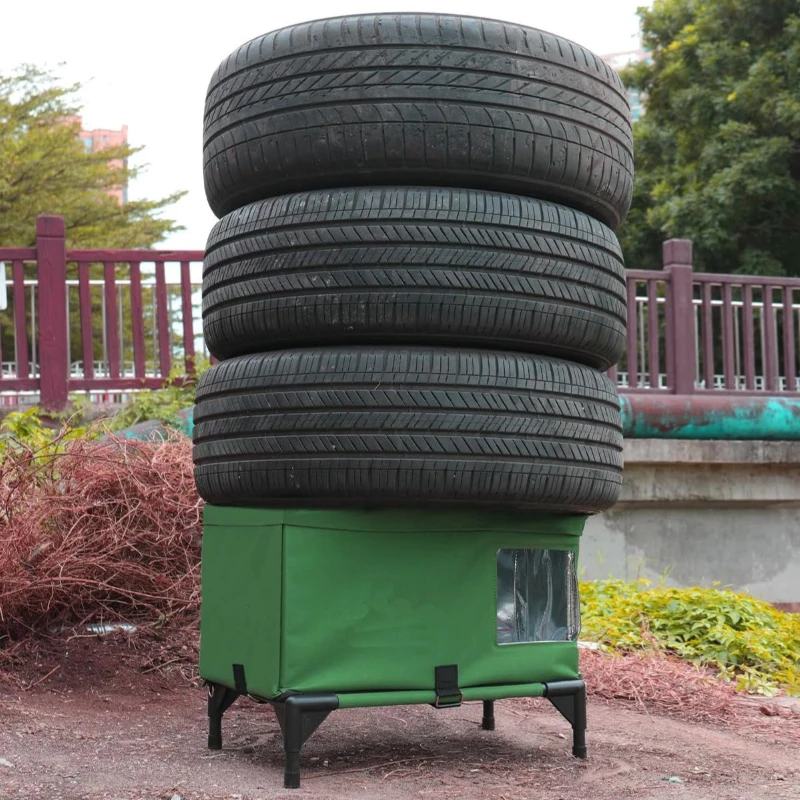 Nido para gatos al aire libre, impermeable y calentado, nido para perros, sala de parto para gatos, jaula plegable para mascotas, nido para mascotas con aislamiento térmico para gatitos - imagen 4