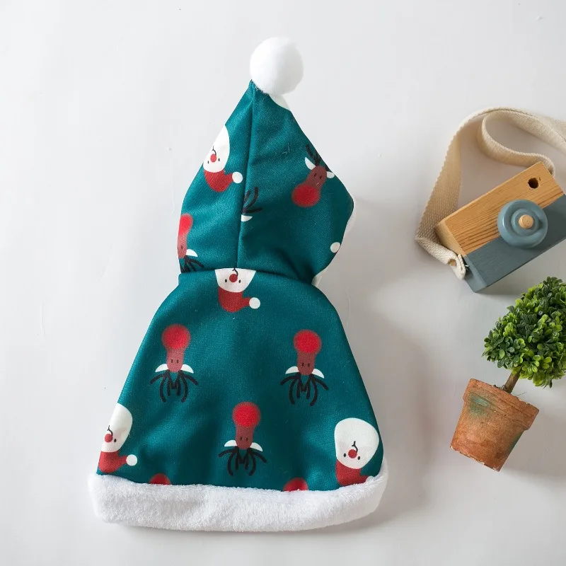Ropa de Navidad para perros, capa de bola, abrigo de felpa para mascotas, sombrero, ropa para cachorros, accesorios para perros, Año Nuevo - imagen 5