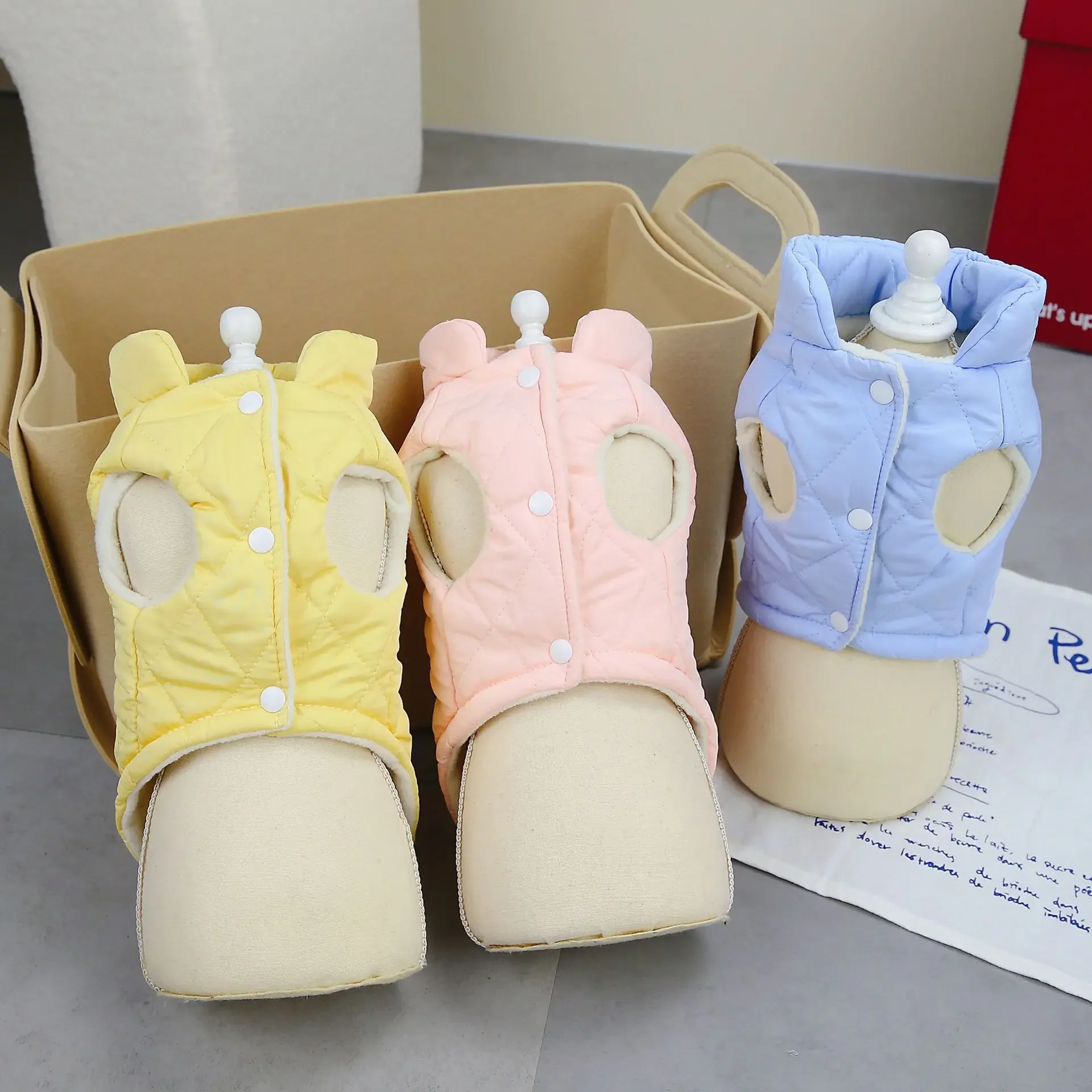 Ropa para perros de compañía, chaleco de algodón para invierno, abrigos más cálidos para perros pequeños y medianos, ropa para cachorros, Bulldog Francés, Chihuahua Perro - imagen 4