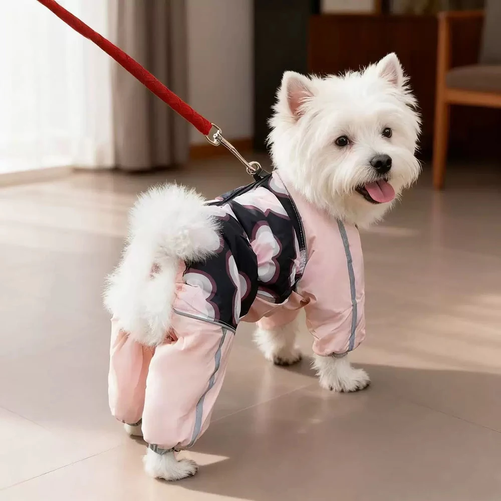 Mono de invierno reflectante para perros pequeños – Impermeable y suave - imagen 5