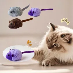 Ratón chirriante de peluche para gatos – Juguete interactivo