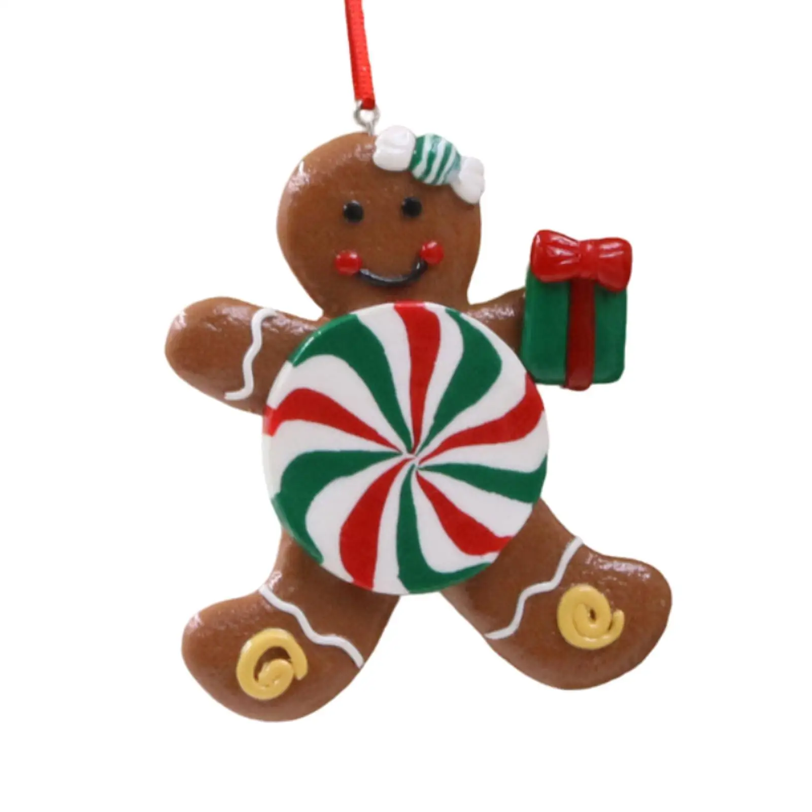 Christmas Gingerbread Man Hanging Decorations Hanging Pendant Celebration Ornament for Bedroom Office Living Room Door Wall