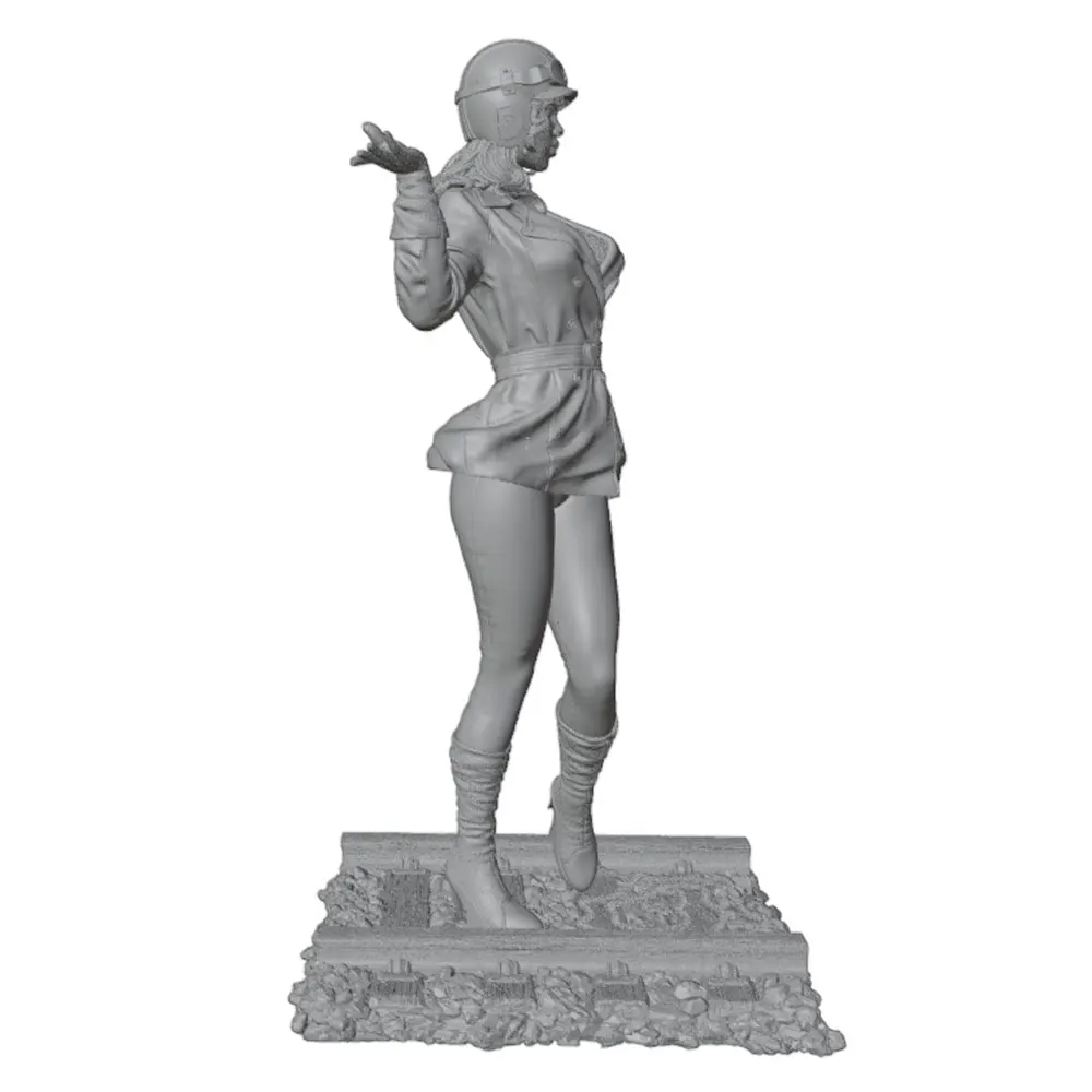 Figura de piloto 1/24 en resina sin pintar 75 mm para rol y coleccion - imagen 3