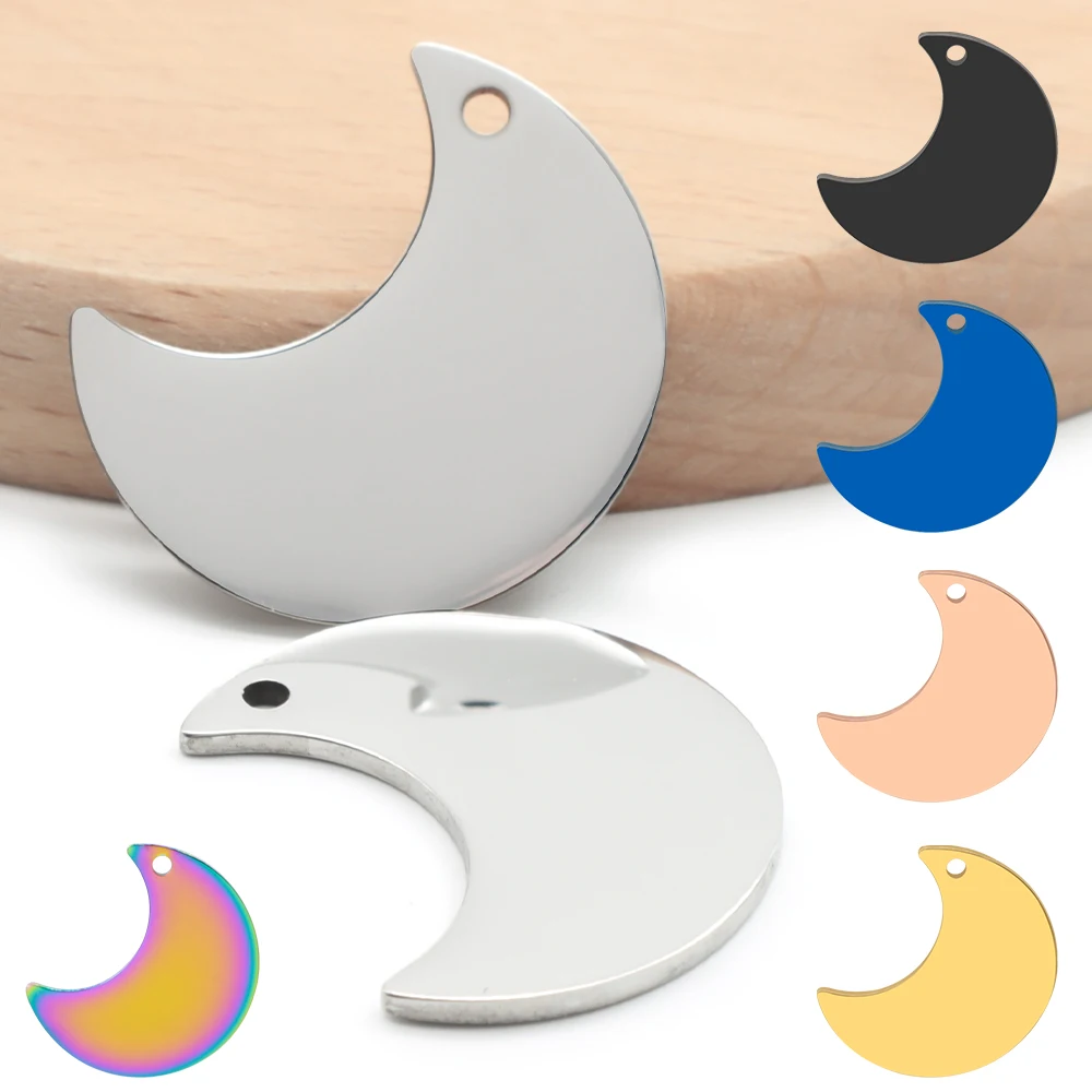 Collar de luna acero inox grabable antipérdida para gatos y perros - imagen 2