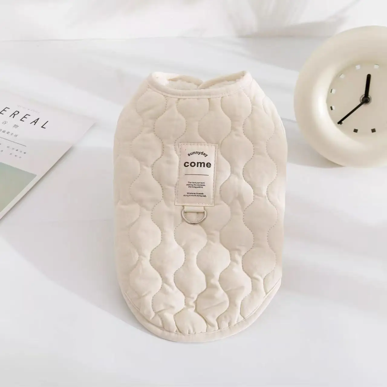 Chaqueta gruesa de lana Beige para perros Wiener, chaleco cálido de invierno para perros salchicha, ropa de descanso suave para perros salchichas de medios pequeños - imagen 5