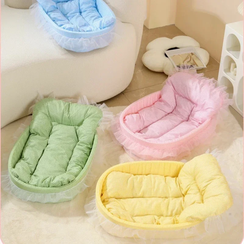 Cama para perros y gatos, nido de lujo para las cuatro estaciones, productos para el hogar, suministros, muebles suaves y cálidos para invierno, accesorios calmantes - imagen 2