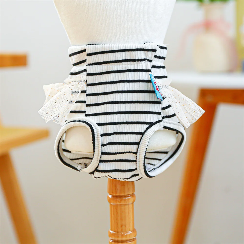 Pantalones de pañales fisiológicos para perros pequeños, pantalones cortos pelados para mascotas con almohadillas protectoras de pasta para Chihuahua Yorkshire, perros femeninos - imagen 5