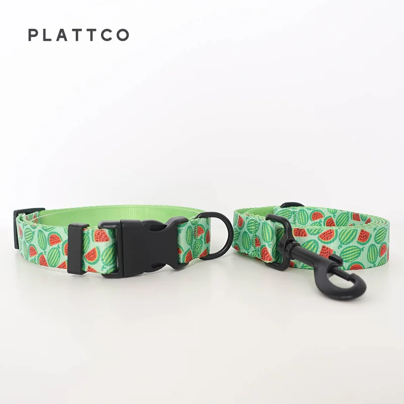 PLATTCO, cuello de pajarita personalizado WATERMELON FEAST, correa de nailon, cuello de cachorro estampado para mascota pequeña, mediana y grande, 5 tamaños PDC325 - imagen 2