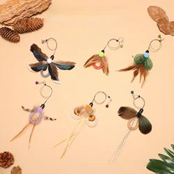 Varita teaser para gatos con cabeza de mariposa - juguete estimulante