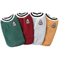 Chaleco cálido estilo universitario para perros pequeños Chihuahua Pug
