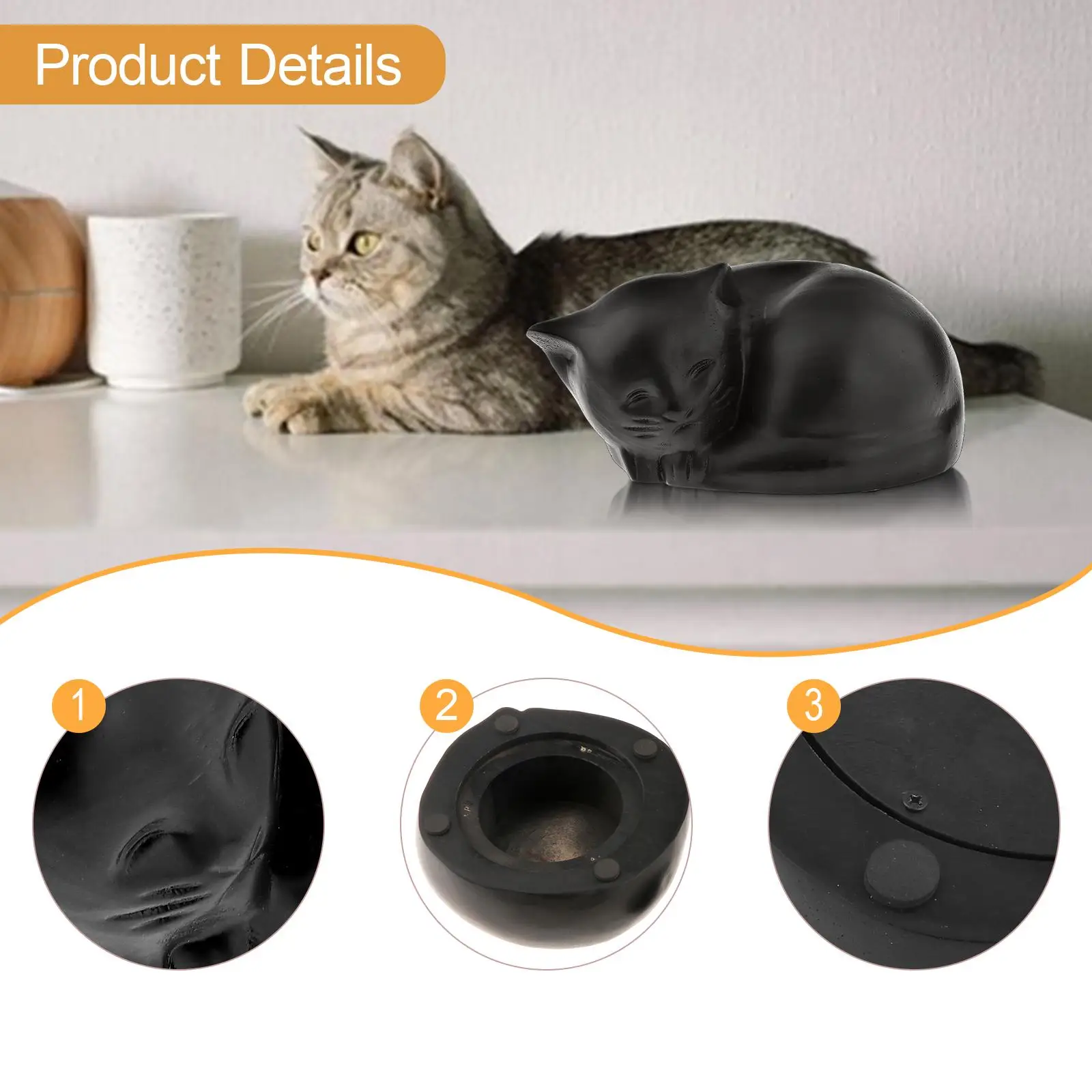 Pet Cremation Urn Funeral Urn Burial Storage Supplies, Souvenir Memorable Memorial Keepsake Commemorate for Shelf Table