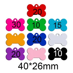 Etiquetas en aluminio para gatos y perros - 125 piezas, colores mixtos