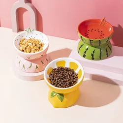 Cuencos cerámicos para gatos y perros – Comedero y bebedero frutal