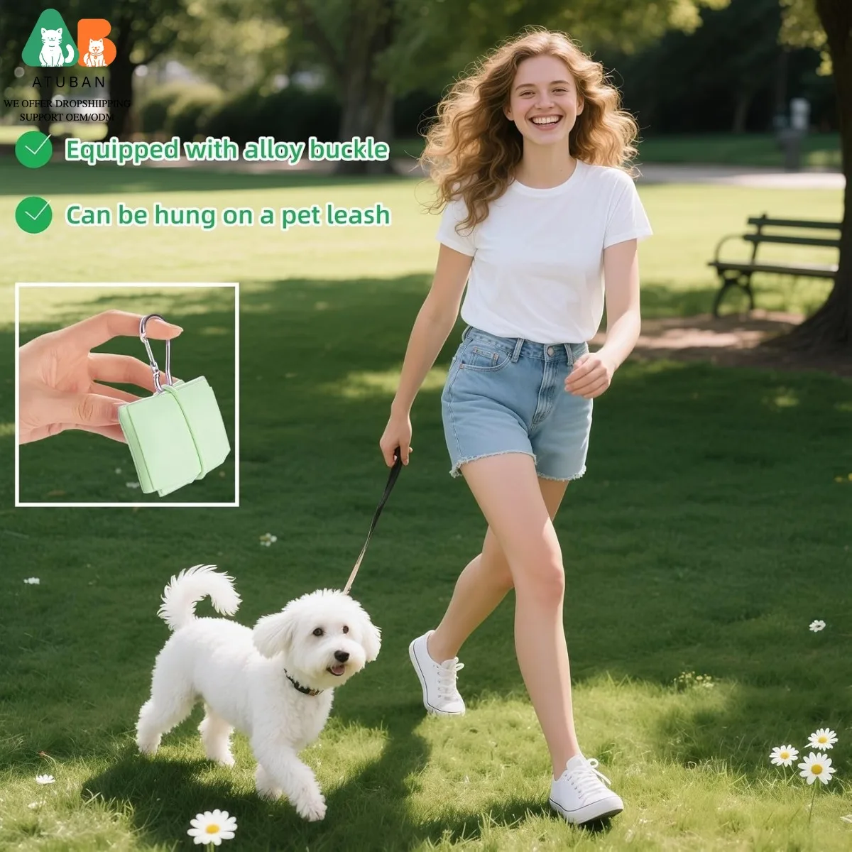 ATUBAN Cuenco plegable de silicona para perros con mosquetón, comida portátil para mascotas de viaje y plato de agua para caminar, acampar, pliegues al tamaño de llave - imagen 5