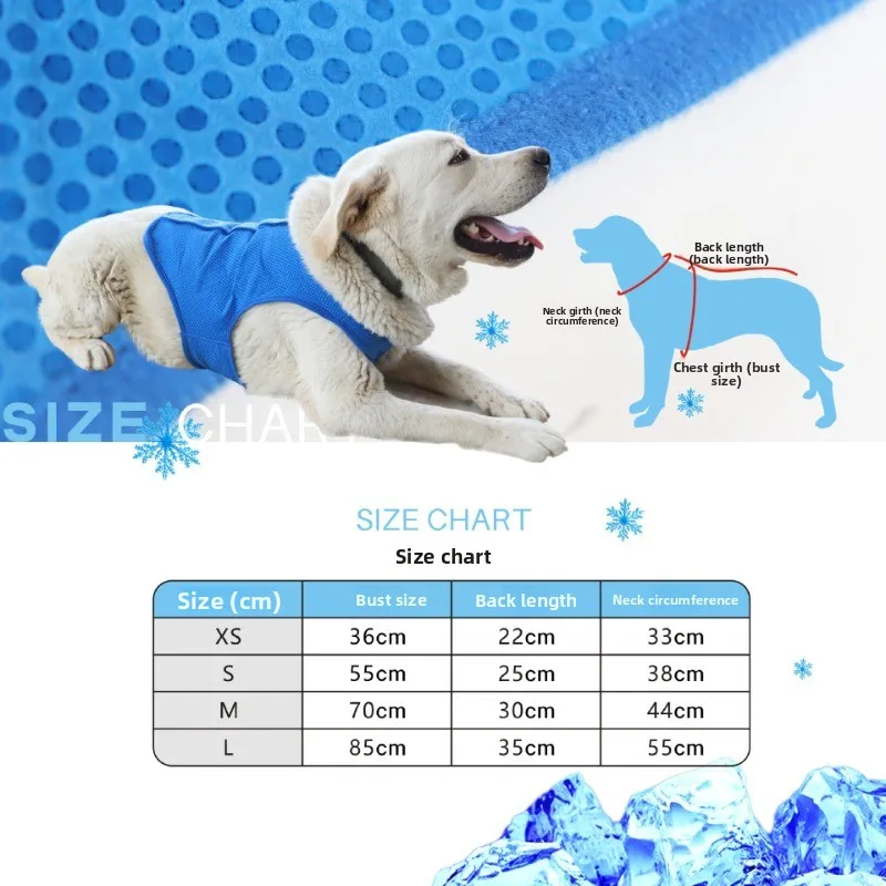 ฤดูร้อนสัตว์เลี้ยงสุนัข Cooling Vest ทนความร้อน Cool เสื้อผ้าสุนัข Breathable Sun-proof เสื้อผ้าสําหรับสุนัขขนาดใหญ่ขนาดเล็กกลางแจ้งเดิน - imagen 4