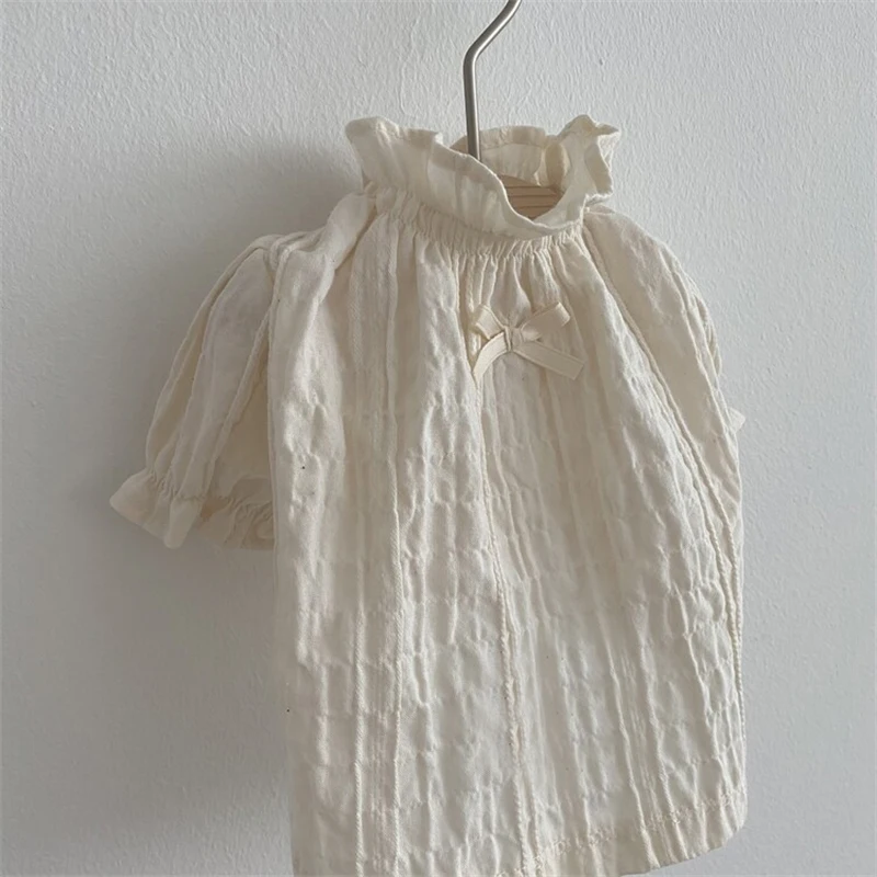 Ropa para mascotas, camisa de princesa para perros, blusa de mare marfil con lazo de cinta, ropa de manga corta para perros, ropa para cachorros y gatos, falda para cachorros - imagen 4