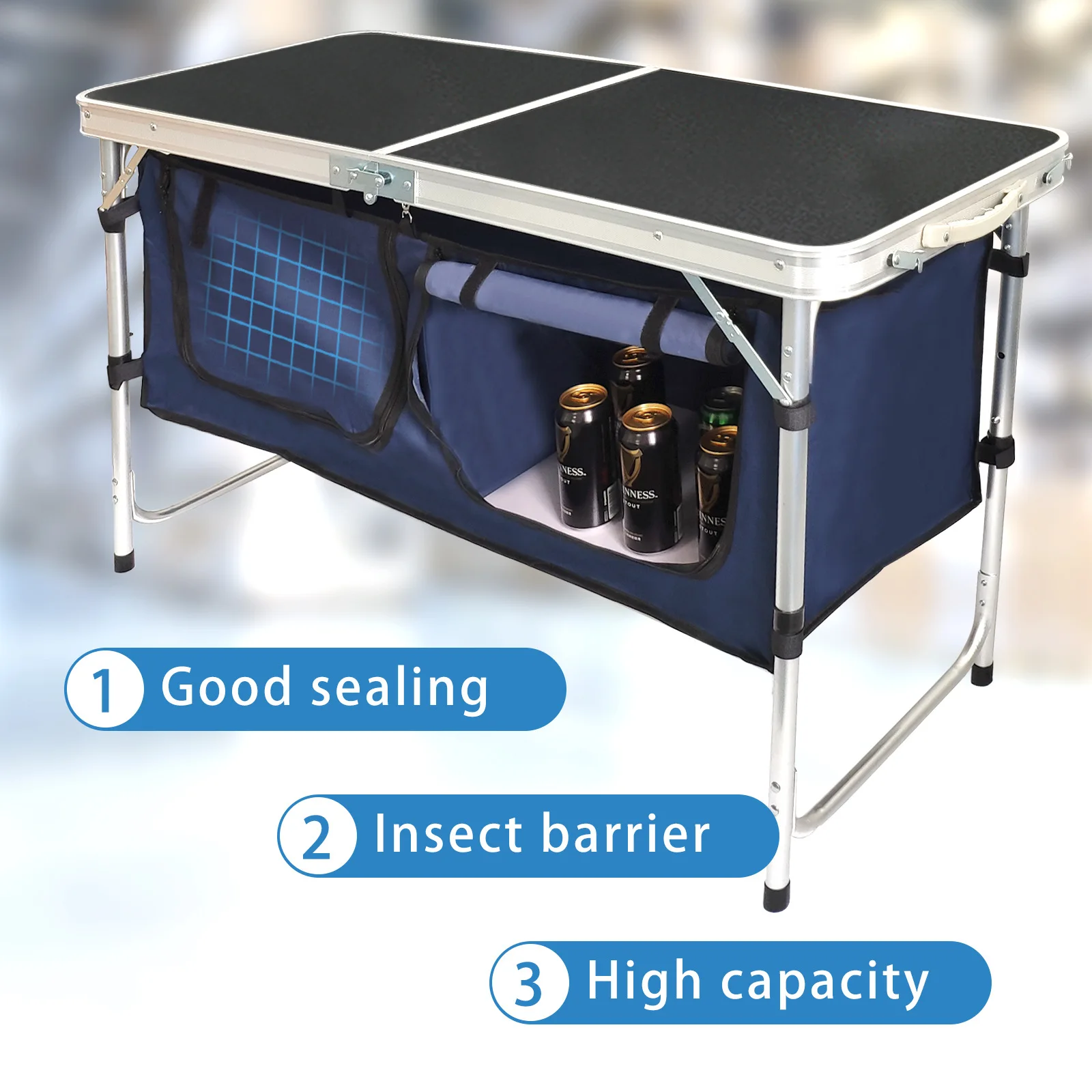 Mesa plegable de exterior - Ideal para jardín y camping - imagen 3