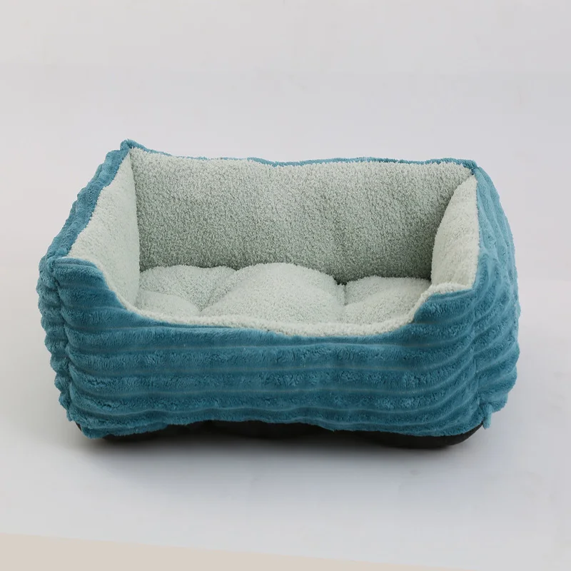 Cama cuadrada de felpa para perro y gato, cojín calmante para perros medianos y pequeños, suministros para mascotas, accesorios - imagen 4