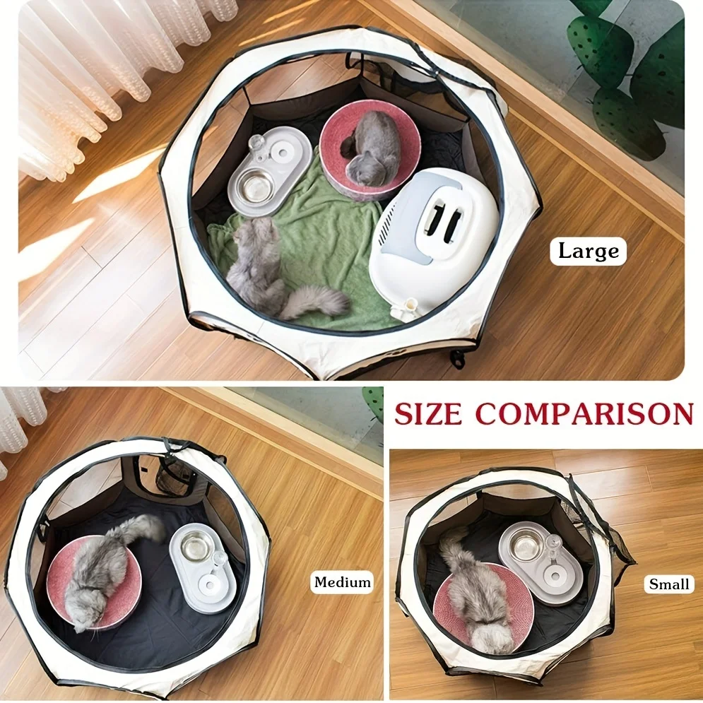 Corralito y tienda de campaña portátil de estilo clásico para mascotas, cama segura para exteriores para gatos y perros, duradera, plegable, diseño cómodo - imagen 5