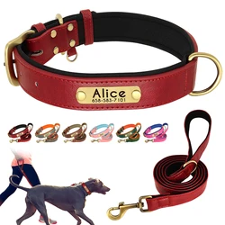 Collar y correa de cuero PU resistente para perros – ajuste cómodo