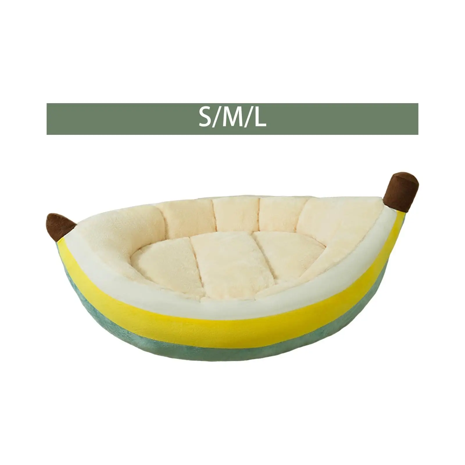 Dog Nesting Bed Banana Shape Plush Washable Breathable All Seasons Puppy Pad