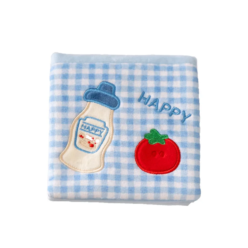 Cartera de juguete de dibujos animados para mascotas, almohadilla para olfatear comida oculta, juguete de entrenamiento para gatos, juguetes de peluche bordados a cuadros, accesorios para cachorros - imagen 5